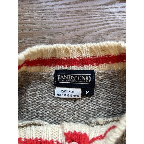 VTG 80s Cowichan Wool Knit Belted Button Sweater Dress Rockabilly - Picture 2 of 7